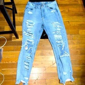 Refuge denim destroyed classic high rise jeans EUC